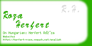 roza herfert business card